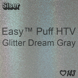 Easy™ Puff HTV: 12" x 12" - Glitter Dream Gray
