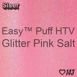 Easy™ Puff HTV: 12" x 12" - Glitter Pink Salt