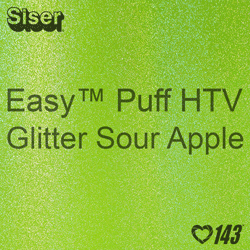 Easy™ Puff HTV: 12" x 24" - Glitter Sour Apple