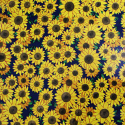 Printed Pattern Vinyl - Glitter Sunflowers - 12" x 12"