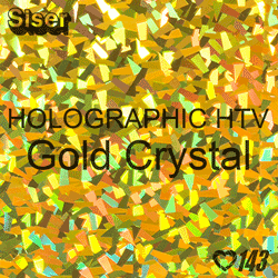 12" x 20" Sheet Siser Holographic HTV - Gold Crystal
