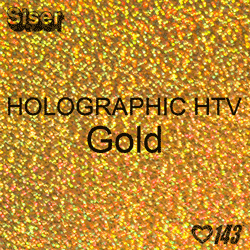 12" x 20" Sheet Siser Holographic HTV - Gold