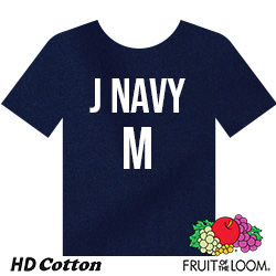 Fruit of the Loom HD Cotton T-shirt - J Navy - Medium