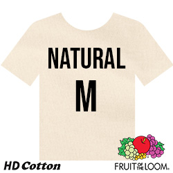 Fruit of the Loom HD Cotton T-shirt - Natural - Medium