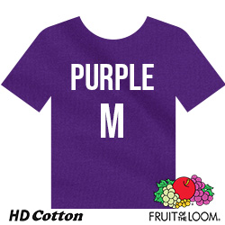Fruit of the Loom HD Cotton T-shirt - Purple - Medium