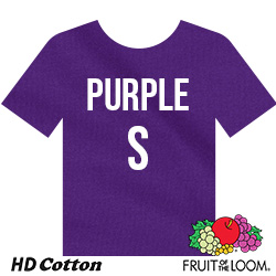 Fruit of the Loom HD Cotton T-shirt - Purple - Small