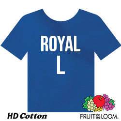 Fruit of the Loom HD Cotton T-shirt - Royal - Large