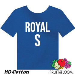Fruit of the Loom HD Cotton T-shirt - Royal - Small
