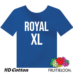 Fruit of the Loom HD Cotton T-shirt - Royal - XL