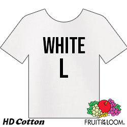 Fruit of the Loom HD Cotton T-shirt - White - Large