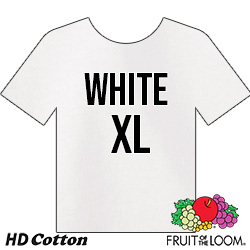 Fruit of the Loom HD Cotton T-shirt - White - XL