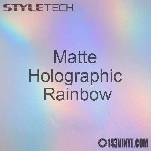 StyleTech Matte Holographic Rainbow Adhesive Vinyl 12" x 12" 