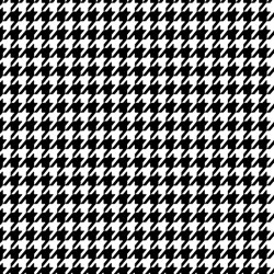 Printed Pattern Vinyl - Glossy - Black and White Houndstooth 12" x 12" Sheet