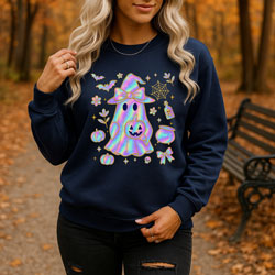 Press Ready Transfer - Iridescent Ghost Witch