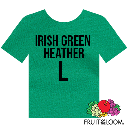 Fruit of the Loom Iconic™ T-shirt - Irish Green Heather - Large