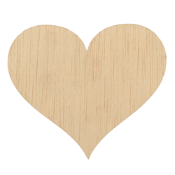Large Heart Wood Blank - 6" x 6.5"