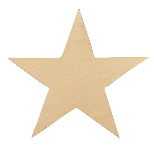 Large Star Wood Blank- 6"