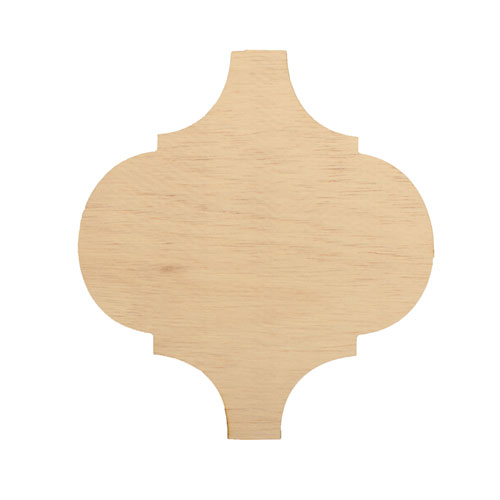 Large Arabesque Ornament Wood Blank - 6" x 5.5"