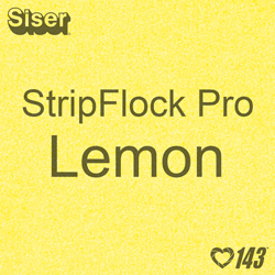 12" x 15" Sheet Siser Stripflock Pro HTV - Lemon