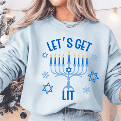 Press Ready Treansfer - Menorah Let's Get Lit