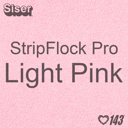 12" x 15" Sheet Siser Stripflock Pro HTV - Light Pink