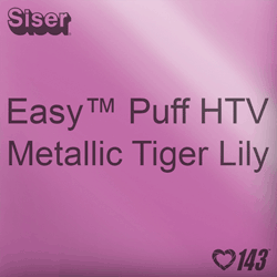 Easy™ Puff HTV: 12" x 12" - Metallic Tiger Lily
