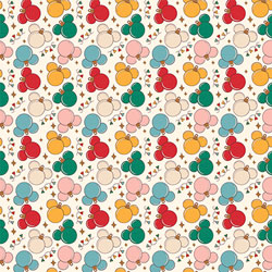 Printed Pattern Vinyl - Glossy - Mouse Head Ornaments - 12" x 12" Sheet