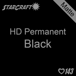 12" x 12" Sheet - StarCraft HD Matte Permanent Vinyl - Black