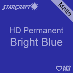 12" x 5' Roll - StarCraft HD Matte Permanent Vinyl - Bright Blue