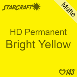 12" x 12" Sheet - StarCraft HD Matte Permanent Vinyl - Bright Yellow
