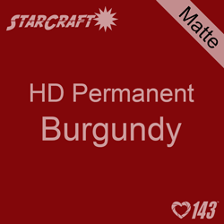 12" x 12" Sheet - StarCraft HD Matte Permanent Vinyl - Burgundy