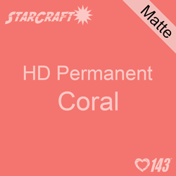 12" x 12" Sheet - StarCraft HD Matte Permanent Vinyl - Coral