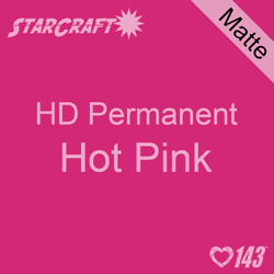 12" x 5' Roll - StarCraft HD Matte Permanent Vinyl - Hot Pink