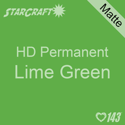 12" x 12" Sheet - StarCraft HD Matte Permanent Vinyl - Lime Green
