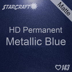 12" x 5' Roll - StarCraft HD Matte Permanent Vinyl - Metallic Blue 