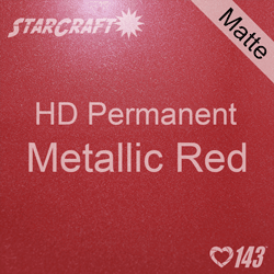 12" x 12" Sheet - StarCraft HD Matte Permanent Vinyl - Metallic Red 