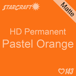 12" x 5' Roll - StarCraft HD Matte Permanent Vinyl - Pastel Orange