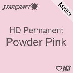 12" x 24" Sheet - StarCraft HD Matte Permanent Vinyl - Powder Pink 