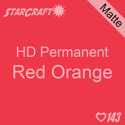 12" x 12" Sheet - StarCraft HD Matte Permanent Vinyl - Red Orange