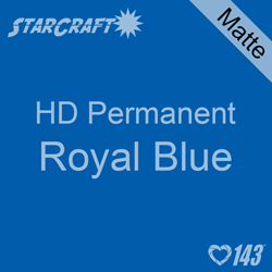 12" x 5' Roll - StarCraft HD Matte Permanent Vinyl - Royal Blue