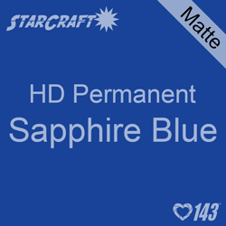 12" x 5' Roll - StarCraft HD Matte Permanent Vinyl - Sapphire Blue