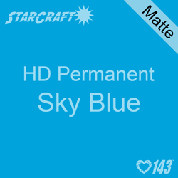 12" x 5' Roll - StarCraft HD Matte Permanent Vinyl - Sky Blue