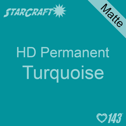 12" x 24" Sheet - StarCraft HD Matte Permanent Vinyl - Turquoise