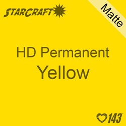 12" x 10 Yard Roll - StarCraft HD Matte Permanent Vinyl - Yellow