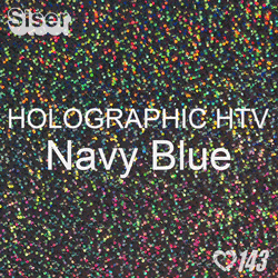 12" x 20" Sheet Siser Holographic HTV - Navy Blue