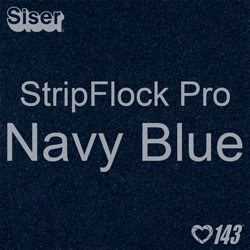 12" x 15" Sheet Siser Stripflock Pro HTV - Navy Blue