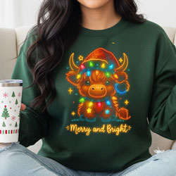 Press Ready Transfer - Neon Highland Cow