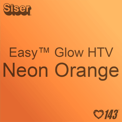 Siser Easy Glow HTV: 12" x 12" - Neon Orange