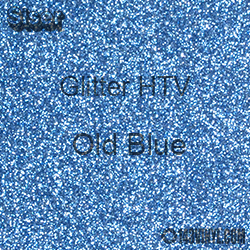 Glitter HTV: 12" x 12" - Old Blue