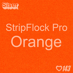 12" x 15" Sheet Siser Stripflock Pro HTV - Orange